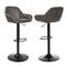 Glitzhome® Mid-Century Leatherette Gaslift Adjustable Swivel Bar Stool Set